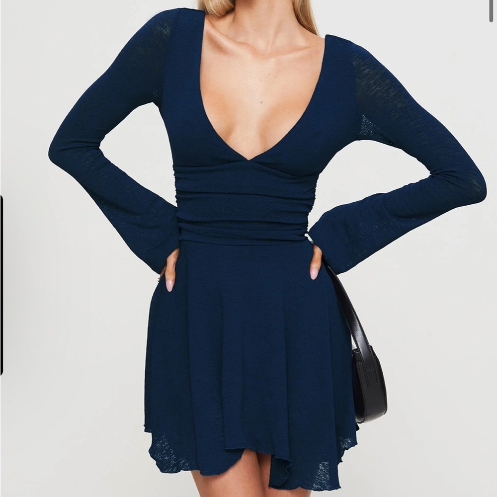 Princess Polly Nautia Long Sleeve Romper in Navy - Picture 2 of 6
